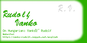 rudolf vanko business card